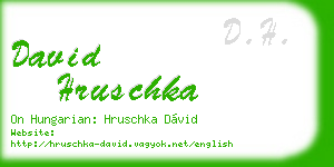 david hruschka business card